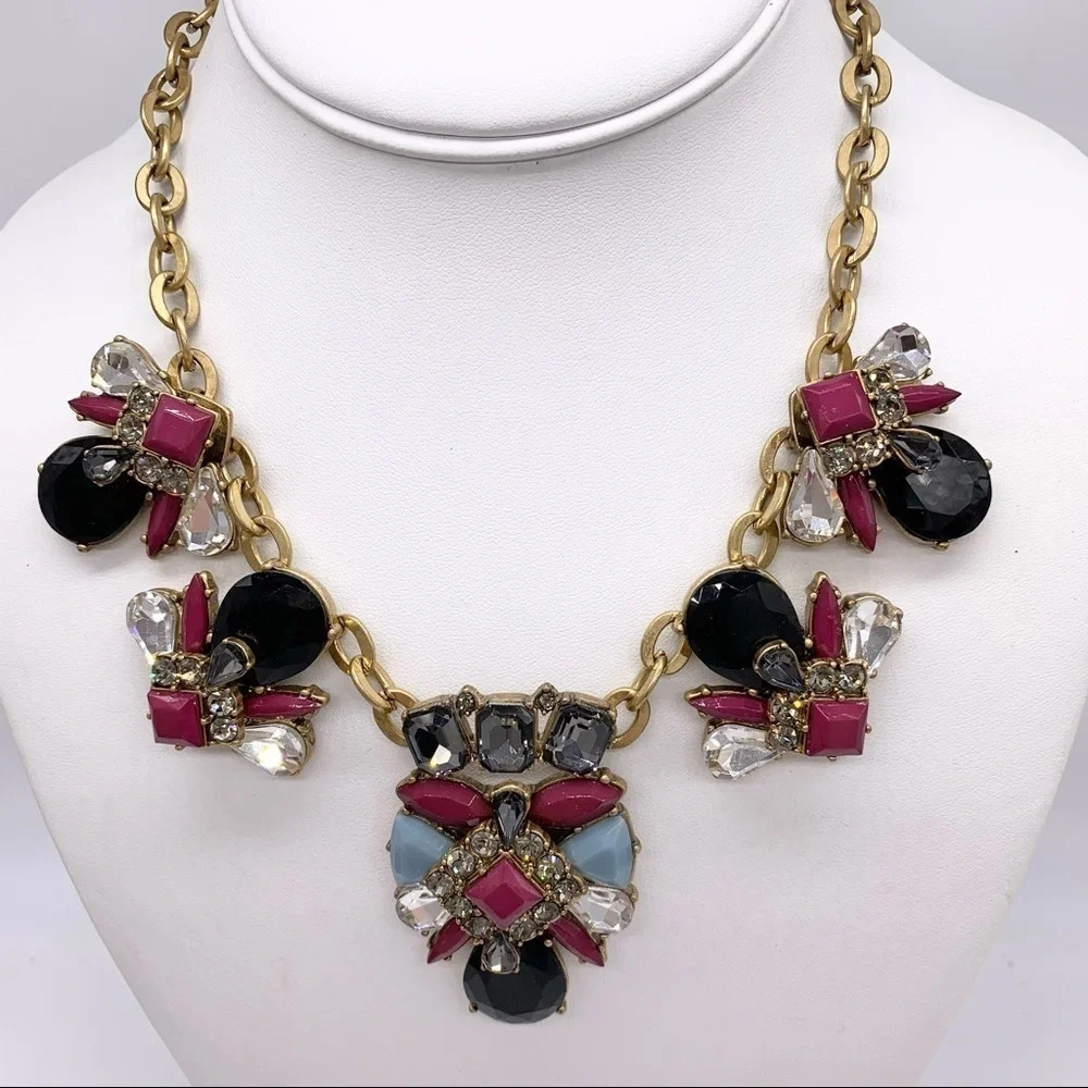 J. Crew Jeweled Cluster Necklace